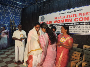 At the Kerala State Adivasi Women's Congress 2015